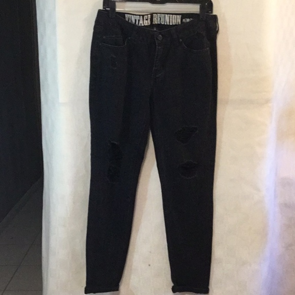 Vintage Reunion Rewash Distressed Jeans Junior 9